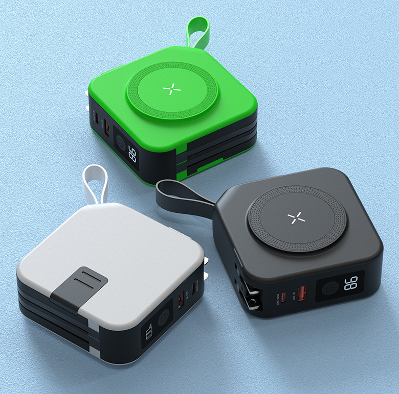 Power Bank Magnético 5 en 1 — 22.5W Inalámbrico, 10000mAh, para Viajes