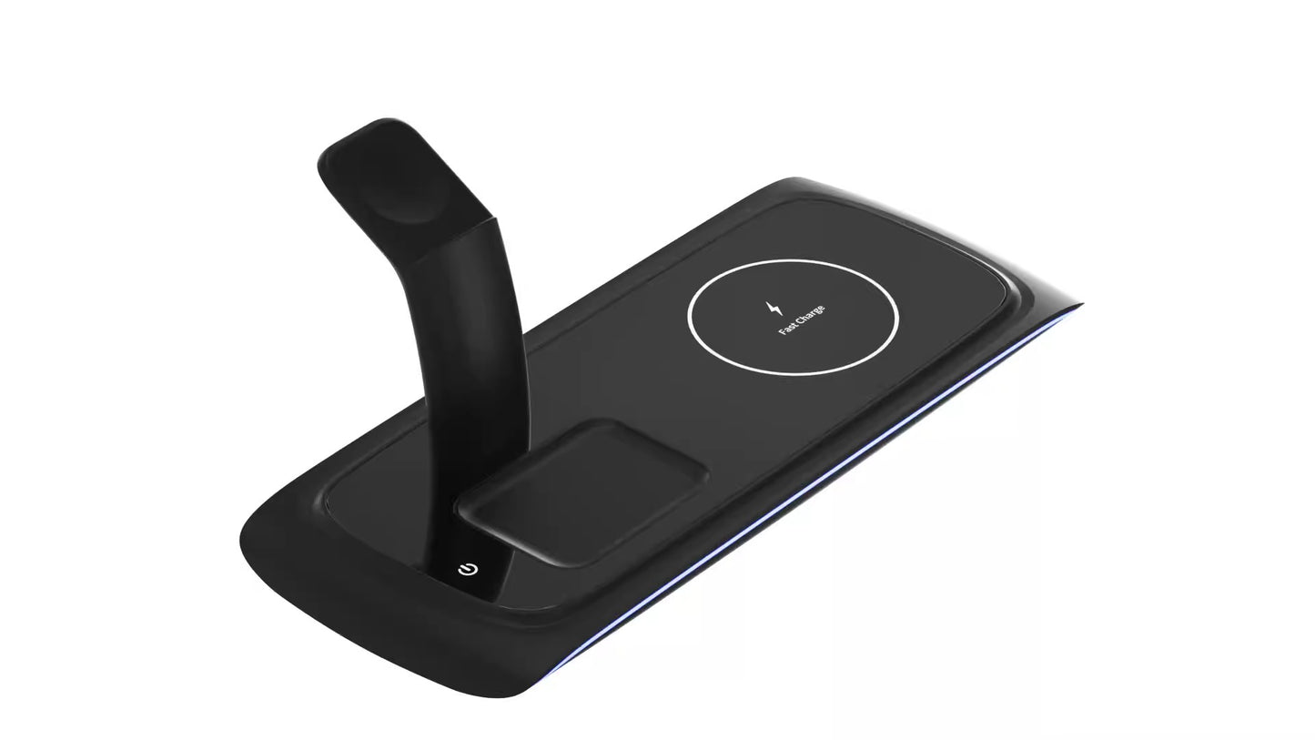 Cargador Inalámbrico 3 en 1 — Apple Watch, iPhone y AirPods, 15W