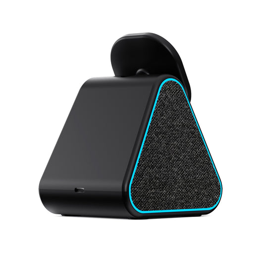 Soporte Cargador Inalámbrico con Altavoz Bluetooth — Compatible iPhone, Ajustable