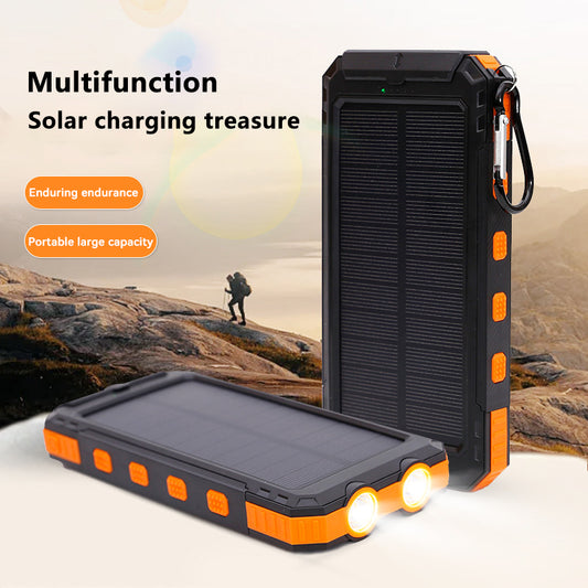 Power Bank Solar 20000mAh con Brújula — Ultrafino, Resistente y Compacto