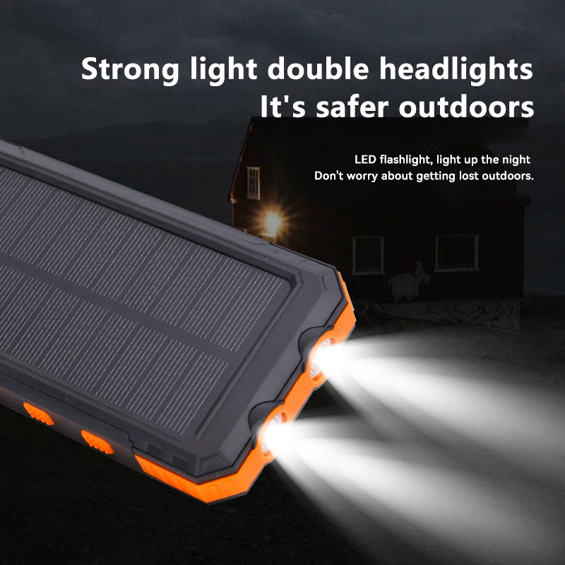 Power Bank Solar 20000mAh con Brújula — Ultrafino, Resistente y Compacto