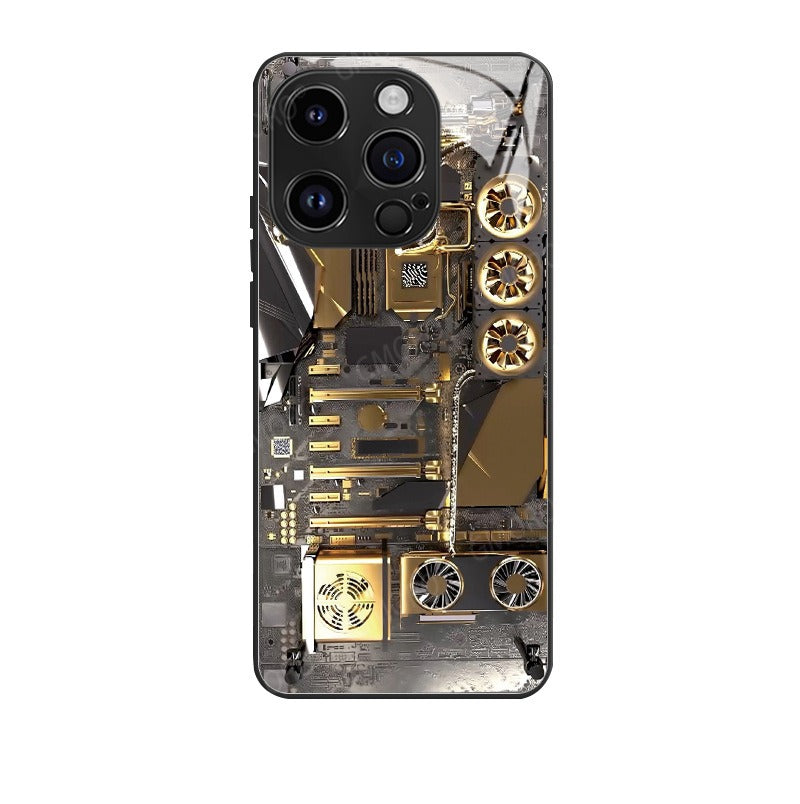 Funda iPhone 14/15 Cristal Diseño Circuito — Tecnológica, Antigolpes