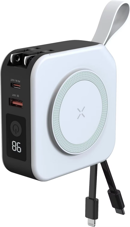 Power Bank Magnético 5 en 1 — 22.5W Inalámbrico, 10000mAh, para Viajes