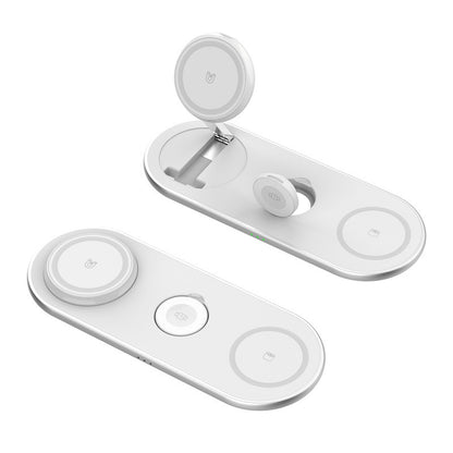 Cargador Inalámbrico Magnético 3 en 1 — Plegable, Carga Rápida Apple
