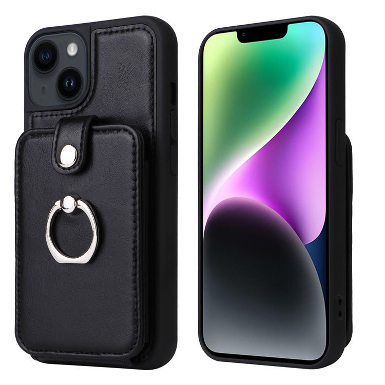 Funda iPhone Tipo Cartera con Acordeón — Cuero PU, Tapa Magnética, iPhone 13/14 Pro Max