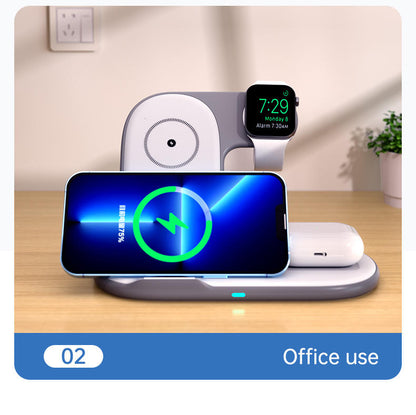 Cargador Inalámbrico Plegable 3 en 1 — iPhone, Auriculares y Reloj
