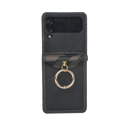Funda Cuero PU para Móviles Plegables — Samsung Z Flip 3/4, Huawei P50 Pocket, Motorola Razr