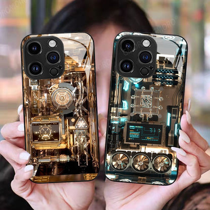 Funda iPhone 14/15 Cristal Diseño Circuito — Tecnológica, Antigolpes