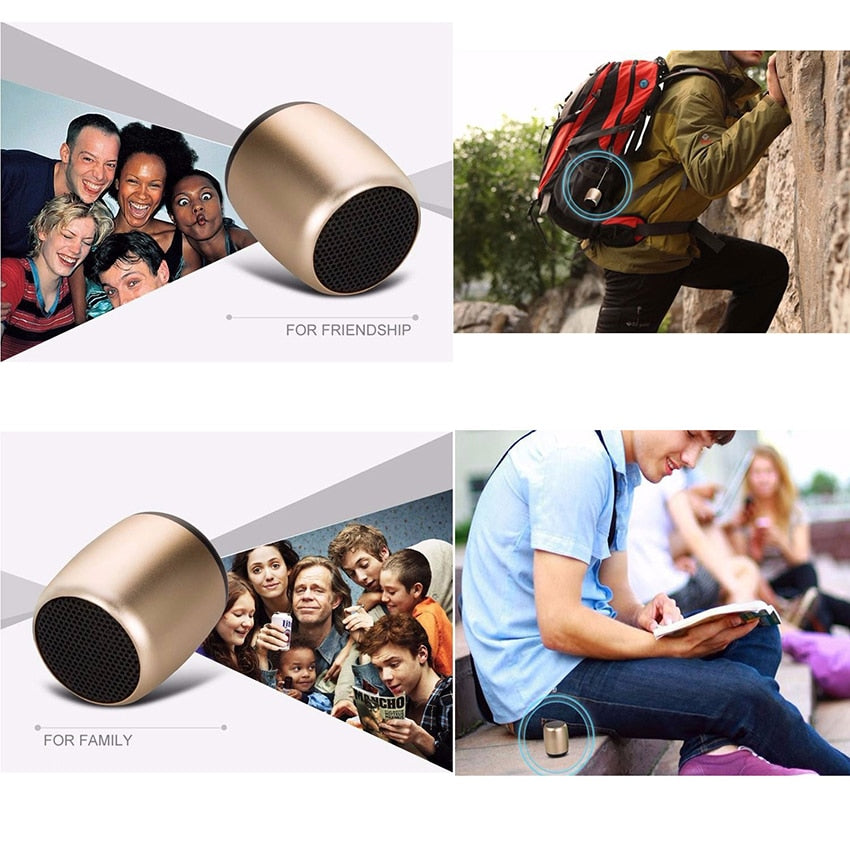Altavoz Bluetooth Mini BM3 TWS — Ultracompacto, Mando Selfie y Micrófono Integrado