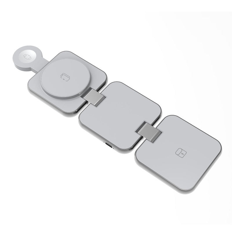 Cargador Inalámbrico Plegable 3 en 1 — iPhone, Apple Watch y AirPods