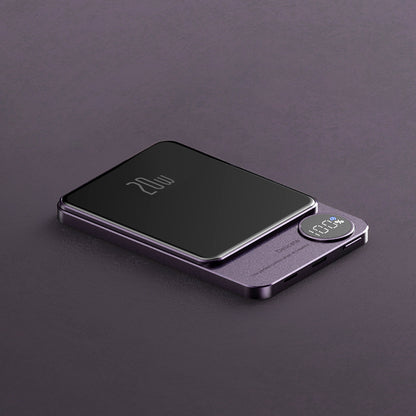 Power Bank Metálico Ultrafino con Carga Inalámbrica Rápida — Estilo Industrial