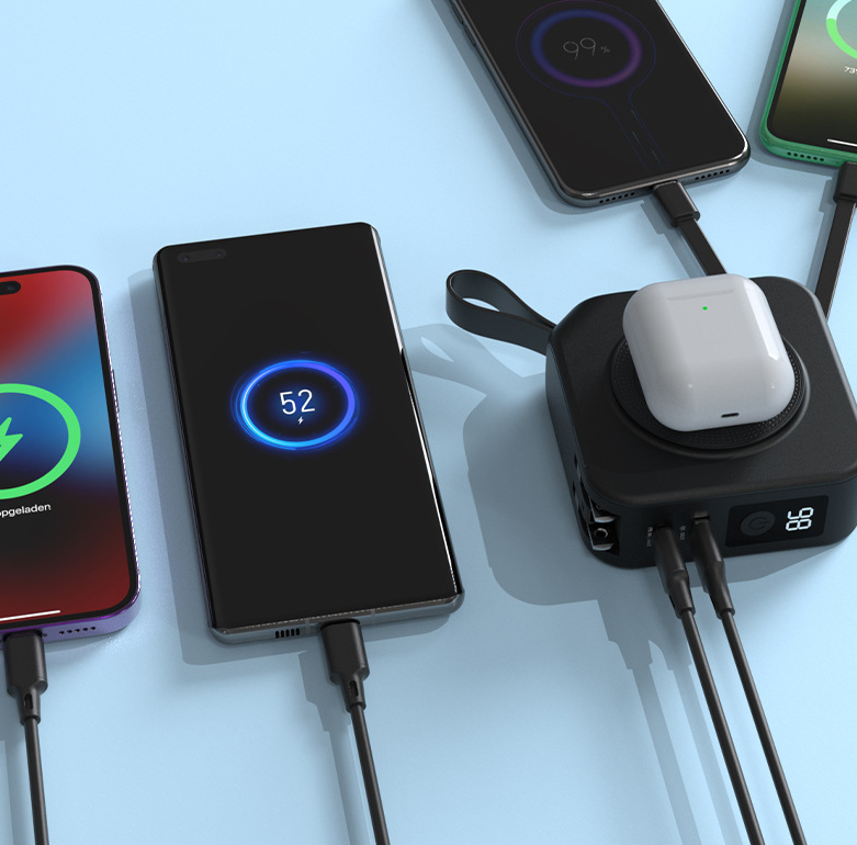 Power Bank Magnético 5 en 1 — 22.5W Inalámbrico, 10000mAh, para Viajes