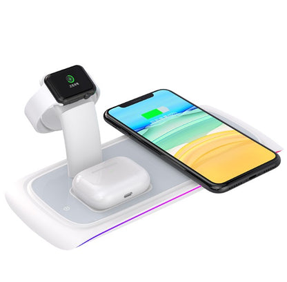 Cargador Inalámbrico 3 en 1 — Apple Watch, iPhone y AirPods, 15W
