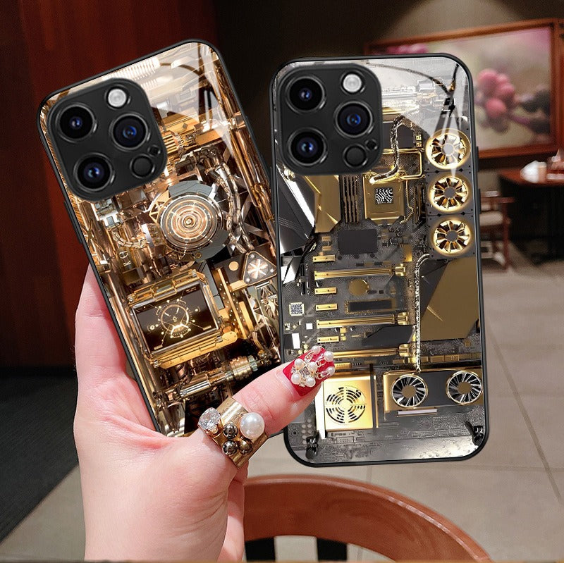 Funda iPhone 14/15 Cristal Diseño Circuito — Tecnológica, Antigolpes