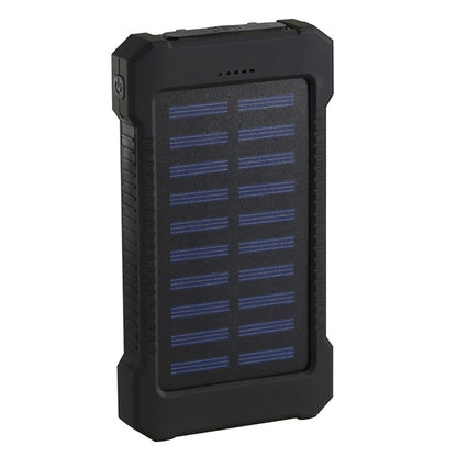 Power Bank Solar 20000mAh con Luz LED — Impermeable, 2 Puertos USB