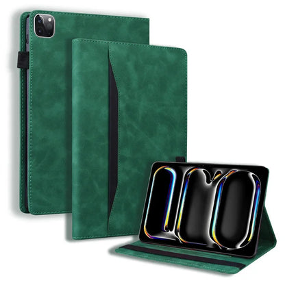 Funda iPad Pro 11/13 Pulgadas 2024 M4 — Cuero PU, Tapa Folio, Uso Profesional