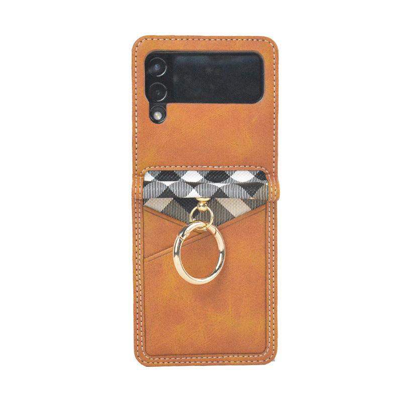 Funda Cuero PU para Móviles Plegables — Samsung Z Flip 3/4, Huawei P50 Pocket, Motorola Razr