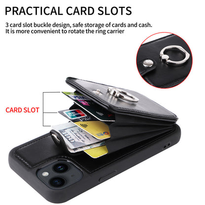 Funda iPhone Tipo Cartera con Acordeón — Cuero PU, Tapa Magnética, iPhone 13/14 Pro Max