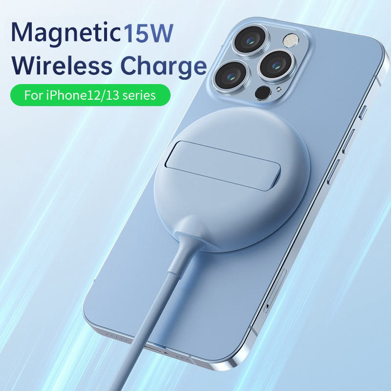 Cargador Inalámbrico Magnético con Soporte — Compatible iPhone 13/14
