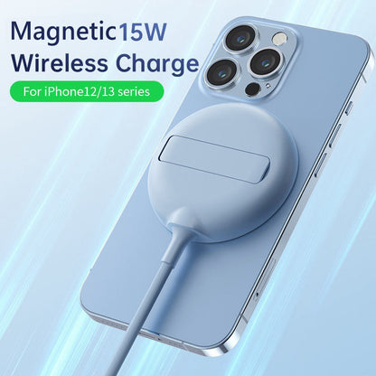 Cargador Inalámbrico Magnético con Soporte — Compatible iPhone 13/14