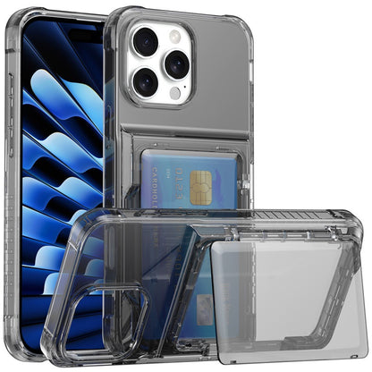 Funda iPhone 16/15/14 Transparente con Tarjetero — Flip, Antigolpes