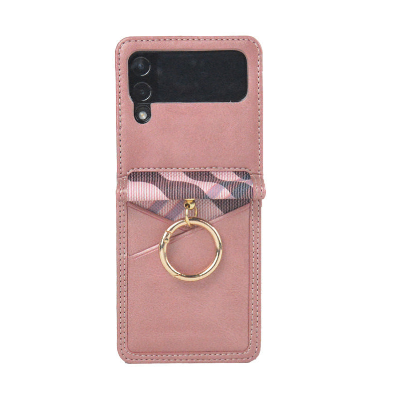 Funda Cuero PU para Móviles Plegables — Samsung Z Flip 3/4, Huawei P50 Pocket, Motorola Razr