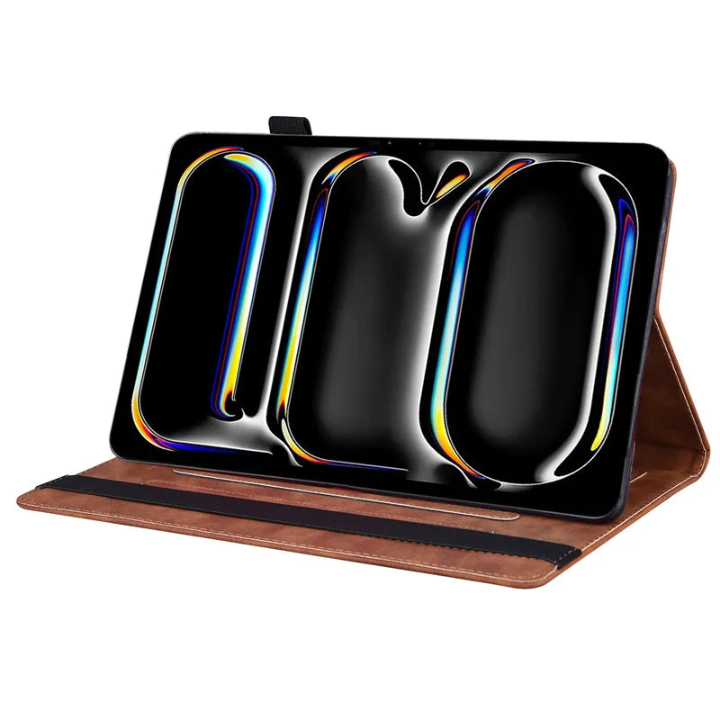 Funda iPad Pro 11/13 Pulgadas 2024 M4 — Cuero PU, Tapa Folio, Uso Profesional