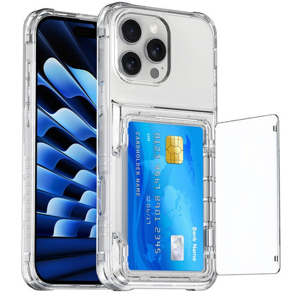 Funda iPhone 16/15/14 Transparente con Tarjetero — Flip, Antigolpes
