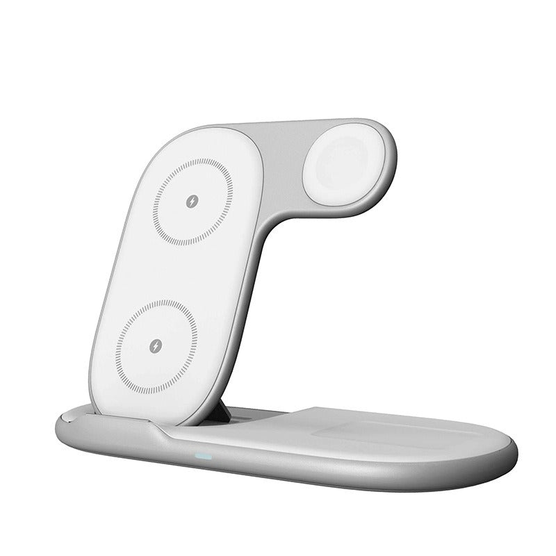 Cargador Inalámbrico Plegable 3 en 1 — iPhone, Auriculares y Reloj