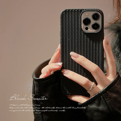 Simple and advanced 13 suitable for iPhone 14 iPhone case 14 Pro Max weaving 15 Knitted pattern X Solid color 11