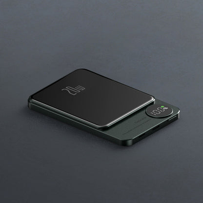 Power Bank Metálico Ultrafino con Carga Inalámbrica Rápida — Estilo Industrial