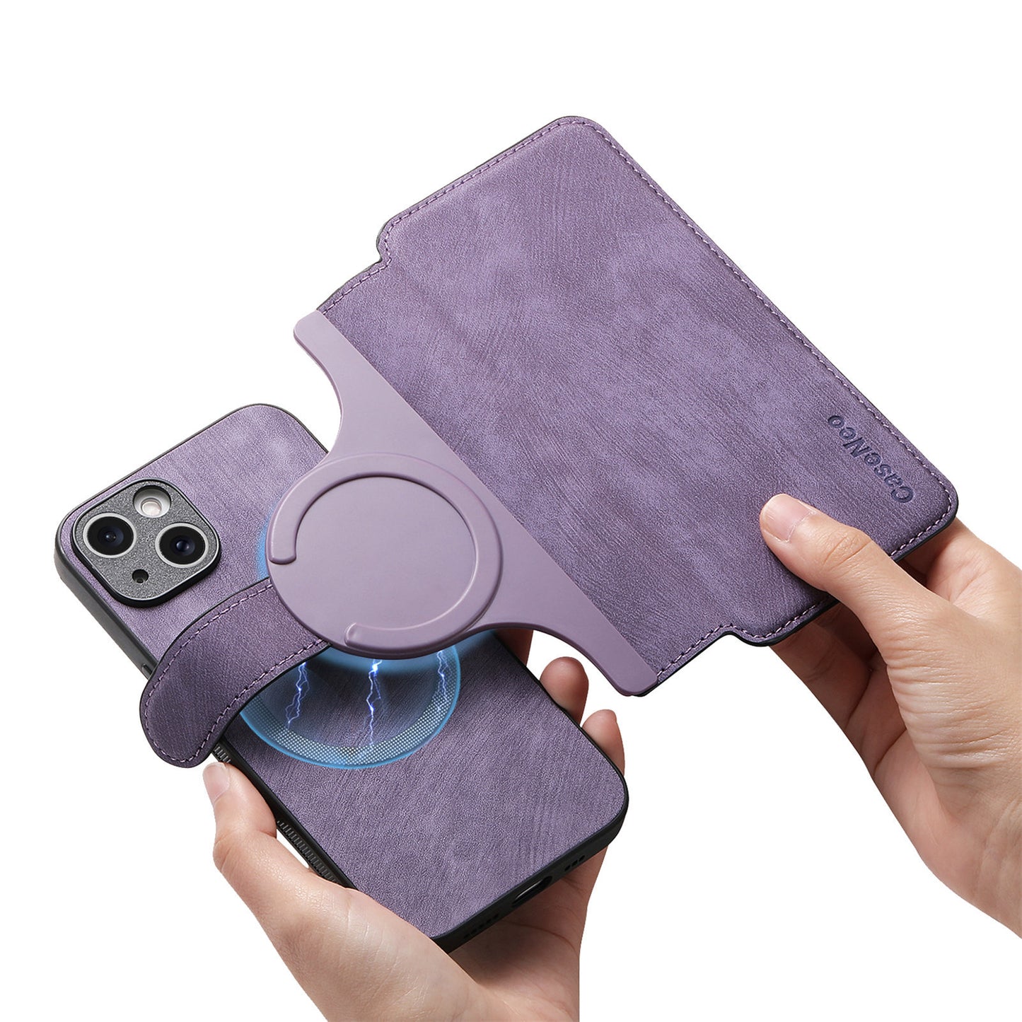 New magnetic separation suitable for Apple 16 mobile phone case Magsafe strong magnetic iPhone15 flip cover leather case 14 case