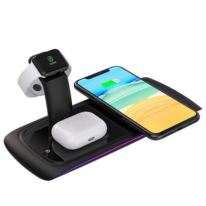 Cargador Inalámbrico 3 en 1 — Apple Watch, iPhone y AirPods, 15W