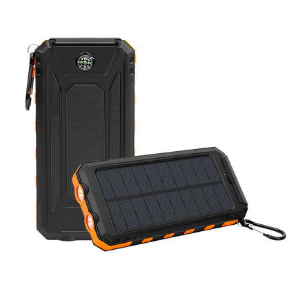 Power Bank Solar 20000mAh con Brújula — Ultrafino, Resistente y Compacto