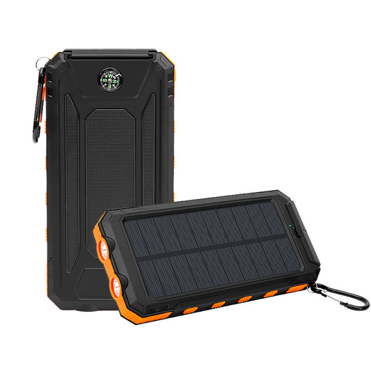 Power Bank Solar 20000mAh con Brújula — Ultrafino, Resistente y Compacto