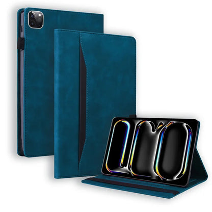Funda iPad Pro 11/13 Pulgadas 2024 M4 — Cuero PU, Tapa Folio, Uso Profesional